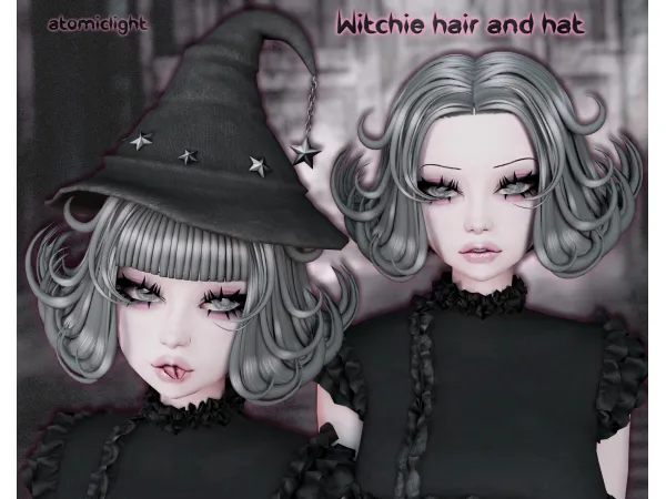Maxis Match Witchie Hair and Hat by atomiclight - The Sims 4 Custom Content
