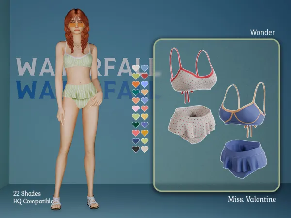 Maxis Match Wonder Swimsuit by MissValentine142 - The Sims 4 Custom Content