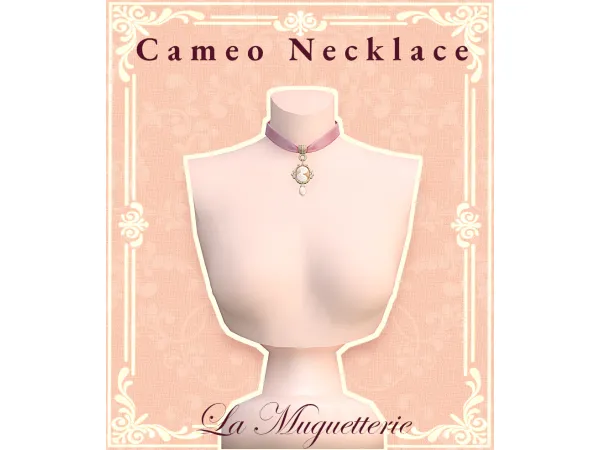 Maxis Match Victorian Cameo Necklace by Liljekonvall - The Sims 4 Custom Content