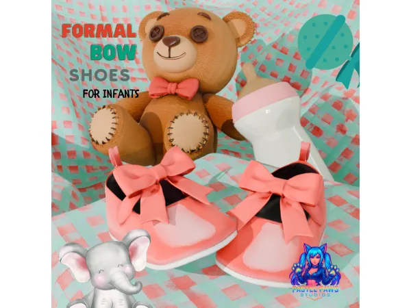 Alpha Formal Bow Shoes by PastelPaws - The Sims 4 Custom Content