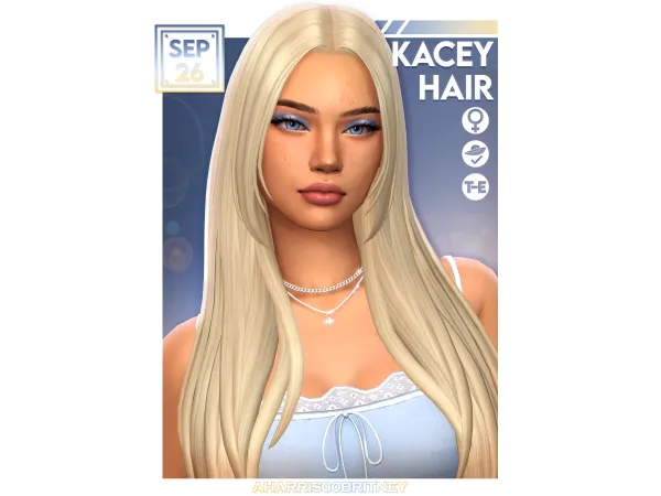 Maxis Match Kacey Hair by aharris00britney - The Sims 4 Custom Content