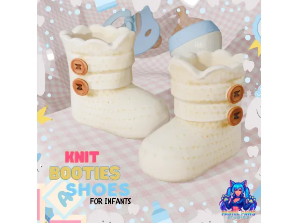 Mix Knit Botties by PastelPaws - The Sims 4 Custom Content