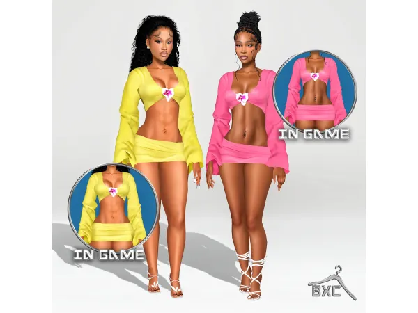 Alpha ANELA SET by Baddiexsimmer - The Sims 4 Custom Content