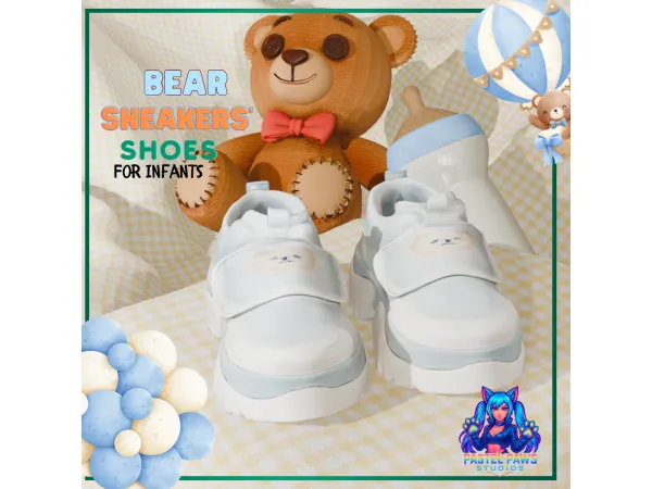 Mix Bear Sneakers by PastelPaws - The Sims 4 Custom Content