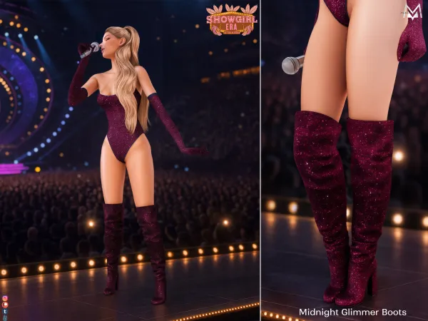 Mix Midnight Glimmer Boots - The Sims 4 Custom Content