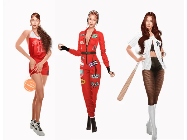 Alpha Sport Sexy Costume Ideas wAmiyah Torrance by magnoliadale - The Sims 4 Custom Content