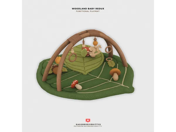 Mix WOODLAND BABY PLAYMAT by AggressiveKitty - The Sims 4 Custom Content