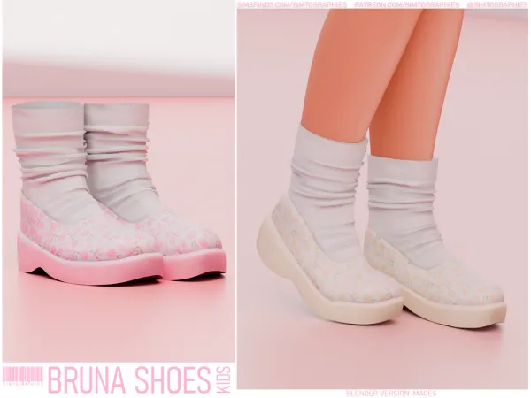 Alpha Bruna Shoes (Kids Version) - The Sims 4 Custom Content