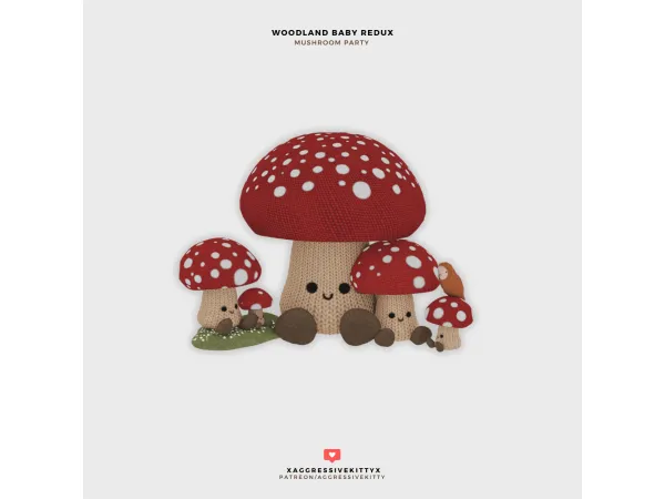 Mix WOODLAND BABY PLUSHIES by AggressiveKitty - The Sims 4 Custom Content