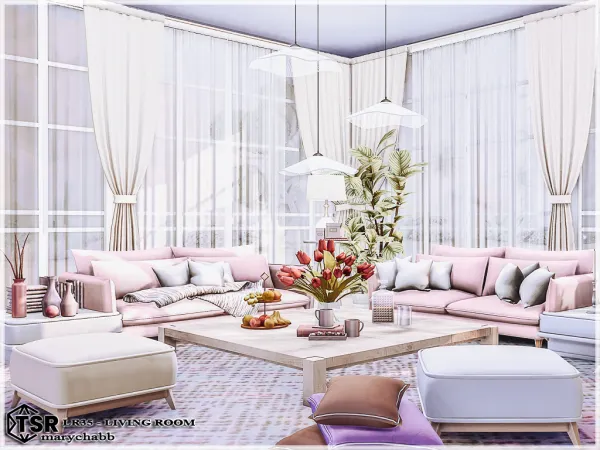 Mix LR35 Living Room - The Sims 4 Custom Content