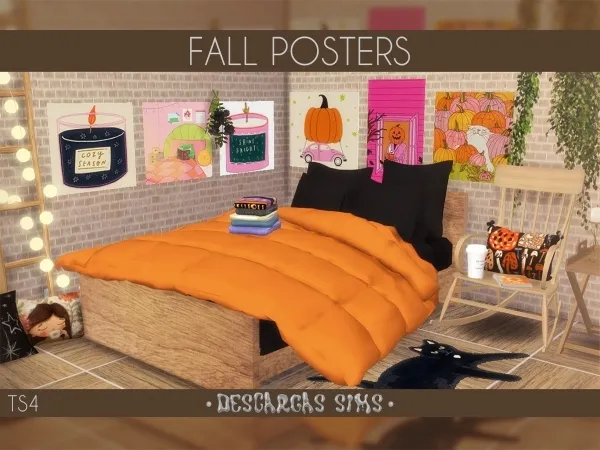 Alpha Fall Posters - The Sims 4 Custom Content