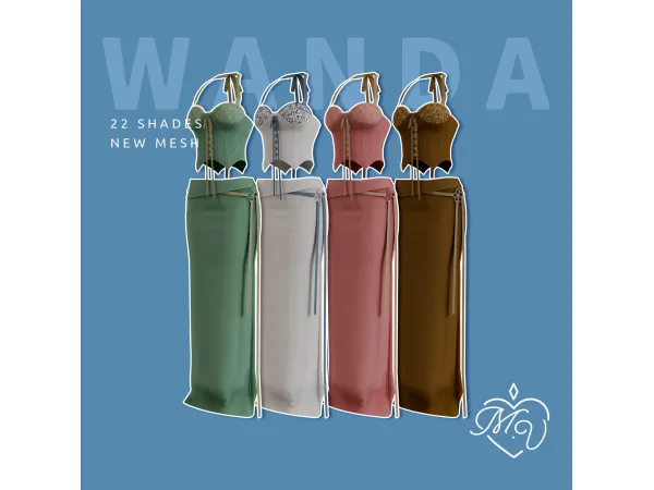 Maxis Match Wanda Dress by MissValentine - The Sims 4 Custom Content