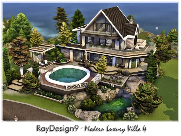 Maxis Match Modern Luxury Villa 4 by RayDesign9 - The Sims 4 Custom Content