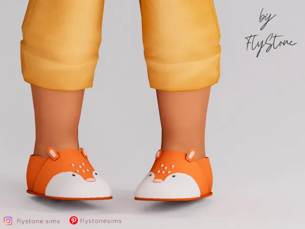 Mix Toddler Deer Shaped Suede Flats by FlyStone - The Sims 4 Custom Content