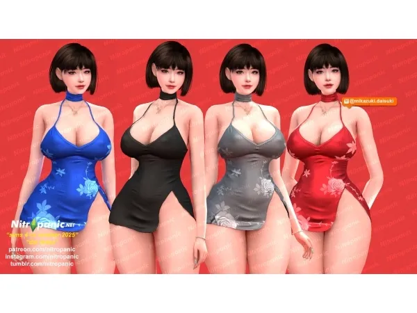 Alpha Nitropanic_Dai Dress - The Sims 4 Custom Content