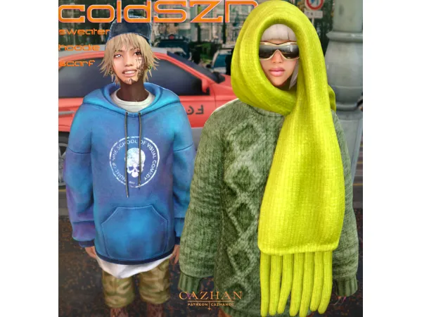 Alpha [coldSZN] clothing accessory by cazhancc - The Sims 4 Custom Content