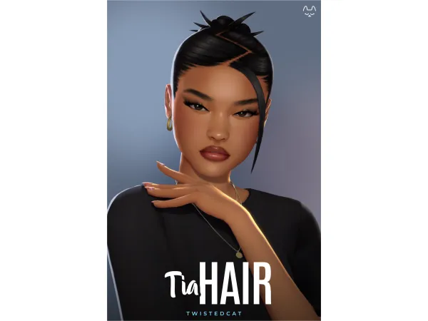 Maxis Match Tia Hair by TwistedCat - The Sims 4 Custom Content