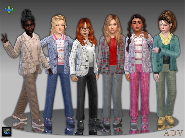 Maxis Match Outfits for girls by artedellavita_mabra - The Sims 4 Custom Content