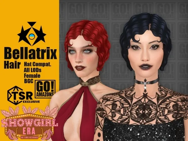 Maxis Match Bellatrix Hair (Showgirl Era) - The Sims 4 Custom Content