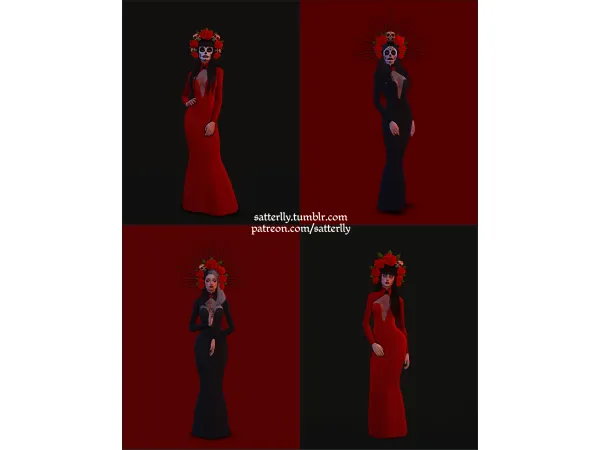 Maxis Match Sugar Skull Set (Dia De Los Muertos) by satterlly - The Sims 4 Custom Content