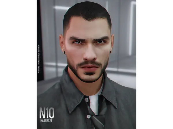 Alpha HAIR BASE N10 Pack Black (FREE) - The Sims 4 Custom Content
