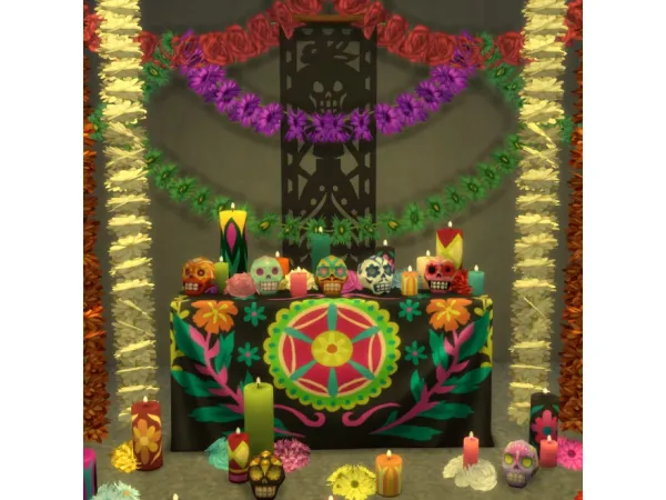 Mix Day of the Dead Addon Set by brazenlotus - The Sims 4 Custom Content