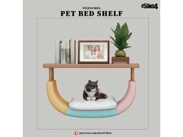 Mix Pet Bed Shelf - The Sims 4 custom content