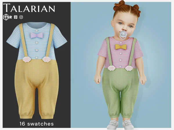 Mix Violet Outfit (Infant) by talarian - The Sims 4 Custom Content