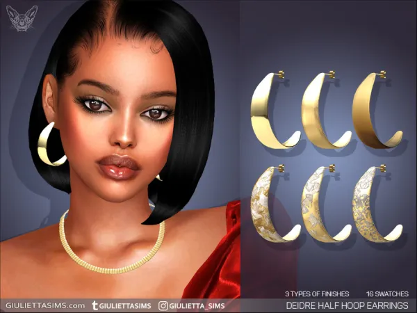 Mix Deidre Half Hoop Earrings - The Sims 4 Custom Content