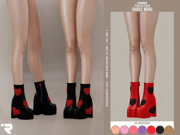 Alpha AF SHOES N085 by redheadsims - The Sims 4 custom content