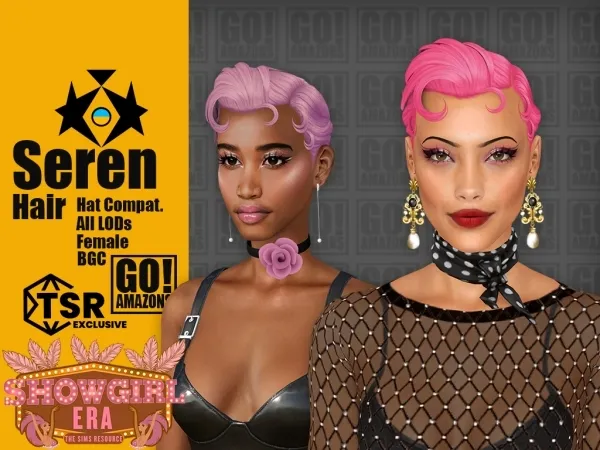 Maxis Match Seren Hair (Showgirl Era) - The Sims 4 Custom Content
