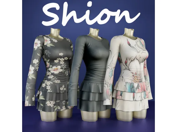 Alpha Shion Jessica Dress - The Sims 4 Custom Content