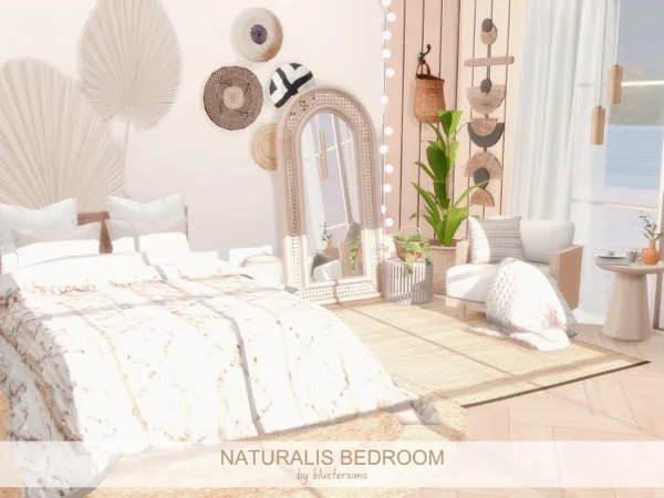 Mix Naturalis Bedroom by BlusterSims - The Sims 4 Custom Content