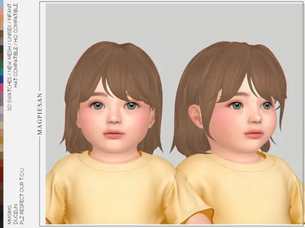 Maxis Match Dugeun Hair for Infant by magpiesan - The Sims 4 Custom Content