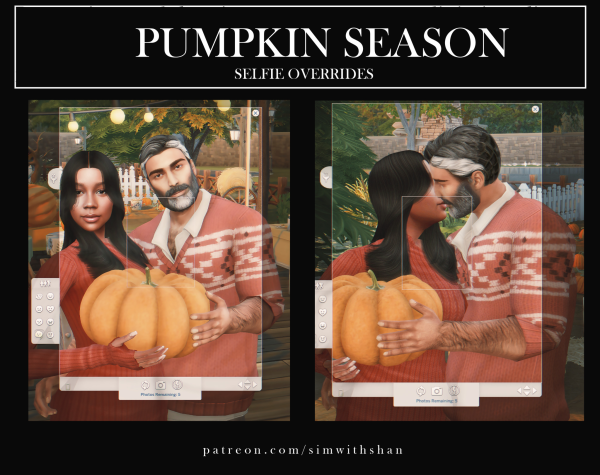 Mix Pumpkin Season Selfie Overrides by simsfinds - The Sims 4 Custom Content