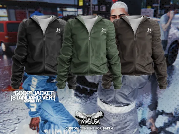 Alpha Hayabusa GOOP Jacket (Standard Version) - The Sims 4 Custom Content