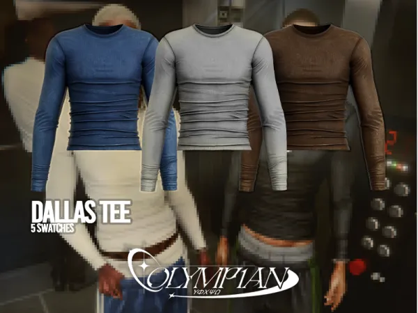 Alpha OLYMPIAN Dallas Tee (Standard Version) - The Sims 4 Custom Content