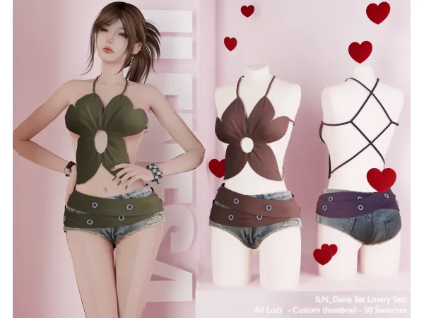 Alpha ILN Daina Set Outfit - The Sims 4 Custom Content