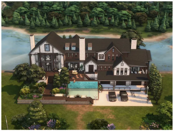 Maxis Match MM Vacation Mansion by Merin_Martini - The Sims 4 Custom Content