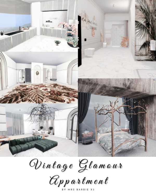 Alpha Vintage Glamour Appartment by simsfinds - The Sims 4 Custom Content