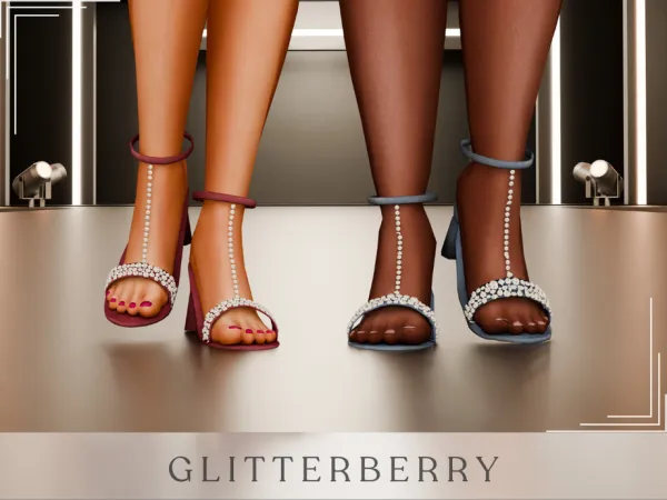 Mix Diamond Heels by Glitterberryfly - The Sims 4 Custom Content