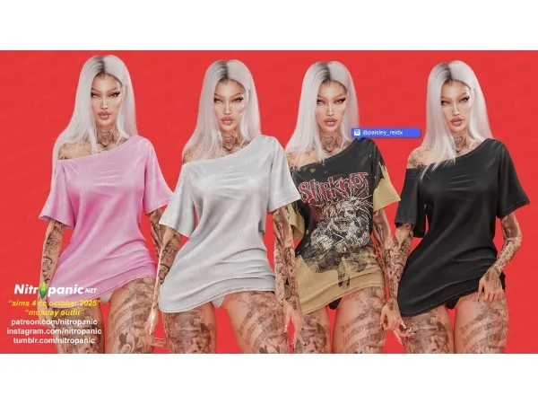 Alpha Nitropanic_Monday Outfit - The Sims 4 Custom Content