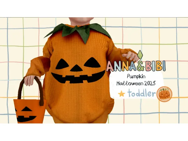 Alpha Pumpkin_Toddler Halloween 2025 [AnnaBibi] - The Sims 4 Custom Content