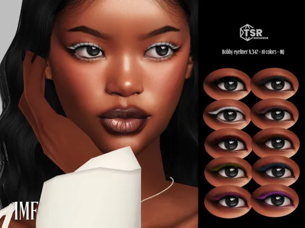 Mix IMF Bobby Eyeliner N342 by IzzieMcFire - The Sims 4 Custom Content