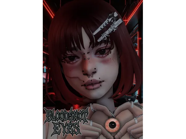 Maxis Match Bloodshot Eyes by Plumiii - The Sims 4 Custom Content