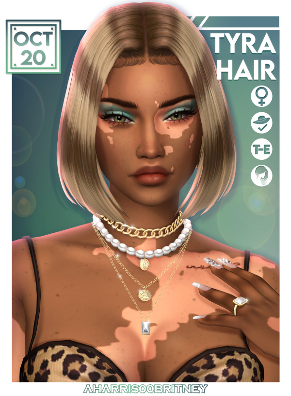 Maxis Match Tyra Hair by simsfinds - The Sims 4 Custom Content
