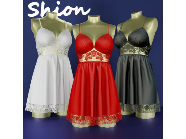 Alpha Shion Deana Lace Mini Dress - The Sims 4 Custom Content