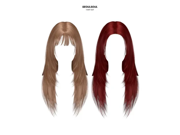 Alpha SIMS4 HAIR N29 soul by seoul - The Sims 4 Custom Content