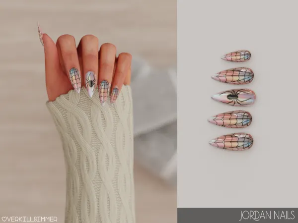 Alpha Jordan nails - The Sims 4 Custom Content
