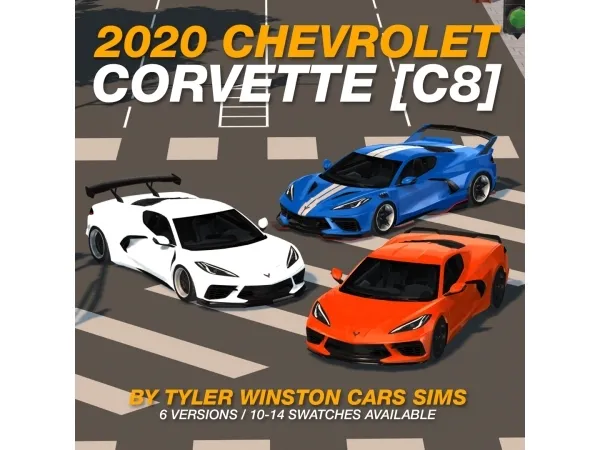 Alpha Tyler Winston Cars 2020 Chevrolet Corvette (C8) - The Sims 4 Custom Content